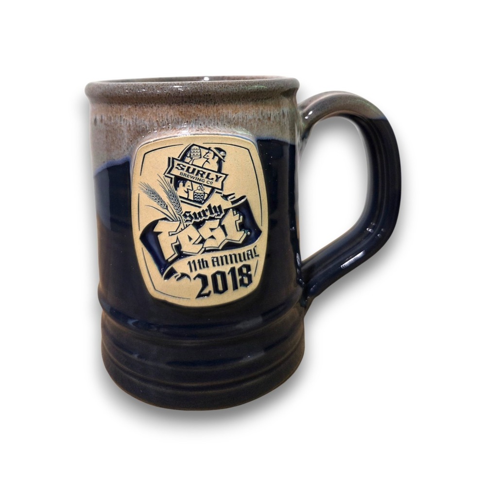 Deneen Pottery Surly Brewing Fest 2018 Beer Coffee Mug Hand Made 16oz